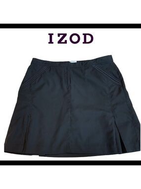Izod Cool FX skirt black golf tennis Sz 10 NWOT